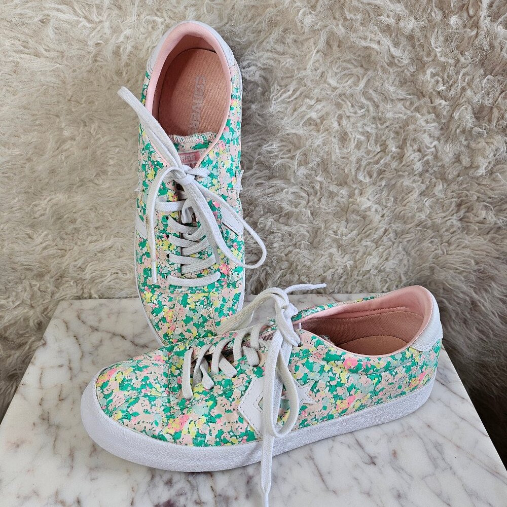 Converse Women's  Green Breakpoint Ox Floral Low Top Sneakers Lace Up Size US8